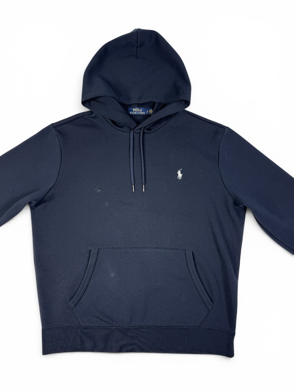 Polo Ralph Lauren Navy Double Knit Pullover Hoodie Men’s Large
